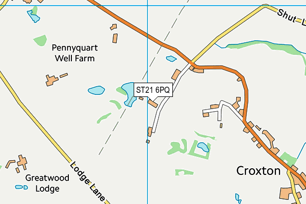 ST21 6PQ map - OS VectorMap District (Ordnance Survey) ST21 6PQ map - OS VectorMap District (Ordnance Survey)