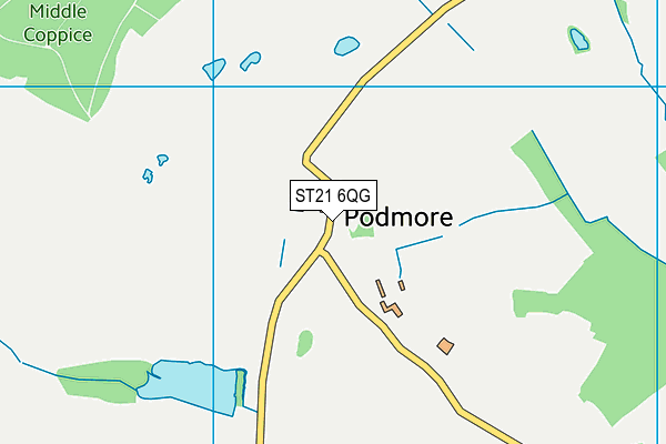 ST21 6QG map - OS VectorMap District (Ordnance Survey) ST21 6QG map - OS VectorMap District (Ordnance Survey)