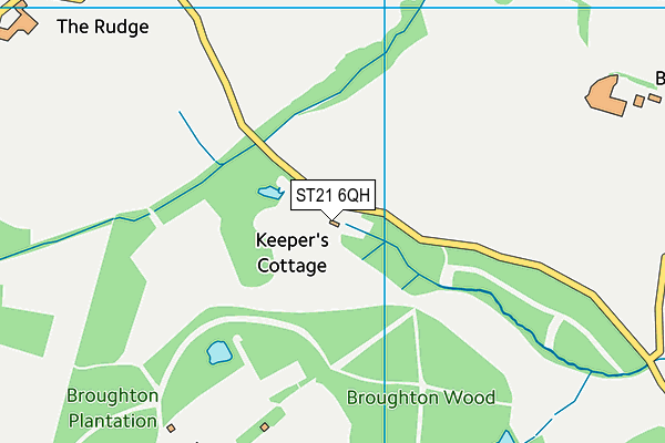 ST21 6QH map - OS VectorMap District (Ordnance Survey) ST21 6QH map - OS VectorMap District (Ordnance Survey)