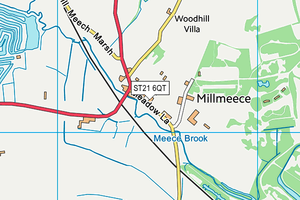 ST21 6QT map - OS VectorMap District (Ordnance Survey) ST21 6QT map - OS VectorMap District (Ordnance Survey)