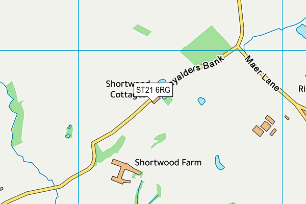 ST21 6RG map - OS VectorMap District (Ordnance Survey) ST21 6RG map - OS VectorMap District (Ordnance Survey)