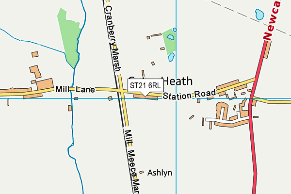 ST21 6RL map - OS VectorMap District (Ordnance Survey) ST21 6RL map - OS VectorMap District (Ordnance Survey)
