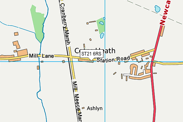 ST21 6RS map - OS VectorMap District (Ordnance Survey) ST21 6RS map - OS VectorMap District (Ordnance Survey)