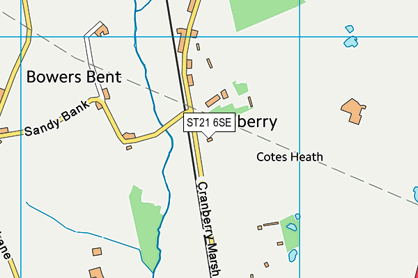 ST21 6SE map - OS VectorMap District (Ordnance Survey) ST21 6SE map - OS VectorMap District (Ordnance Survey)