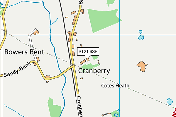 ST21 6SF map - OS VectorMap District (Ordnance Survey) ST21 6SF map - OS VectorMap District (Ordnance Survey)