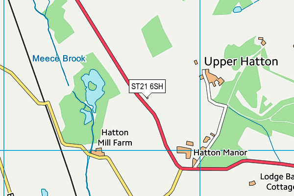 ST21 6SH map - OS VectorMap District (Ordnance Survey) ST21 6SH map - OS VectorMap District (Ordnance Survey)