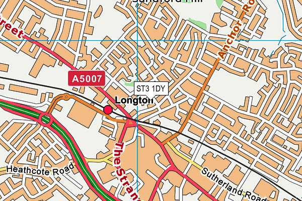 ST3 1DY map - OS VectorMap District (Ordnance Survey) ST3 1DY map - OS VectorMap District (Ordnance Survey)