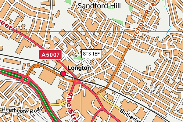 ST3 1EF map - OS VectorMap District (Ordnance Survey) ST3 1EF map - OS VectorMap District (Ordnance Survey)