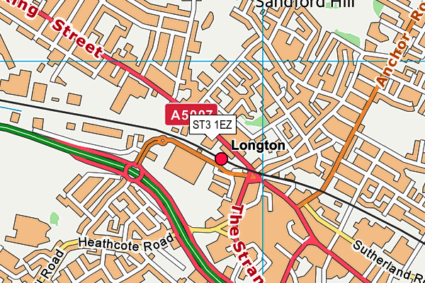 ST3 1EZ map - OS VectorMap District (Ordnance Survey) ST3 1EZ map - OS VectorMap District (Ordnance Survey)