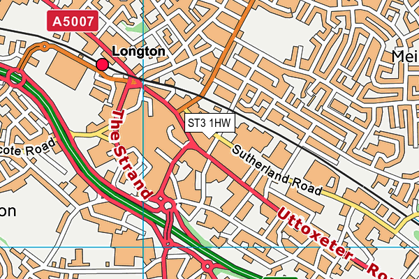 ST3 1HW map - OS VectorMap District (Ordnance Survey) ST3 1HW map - OS VectorMap District (Ordnance Survey)