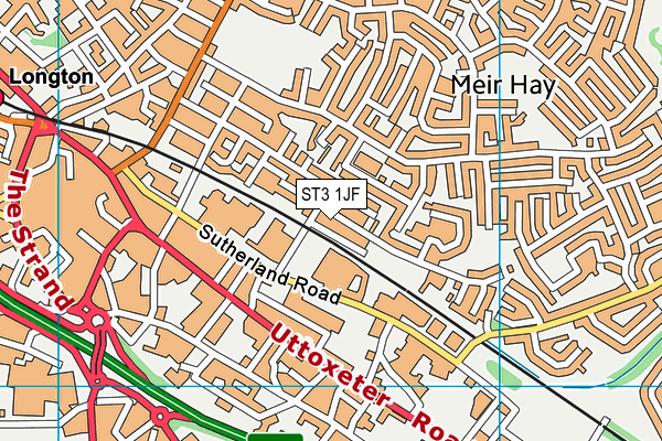 ST3 1JF map - OS VectorMap District (Ordnance Survey) ST3 1JF map - OS VectorMap District (Ordnance Survey)