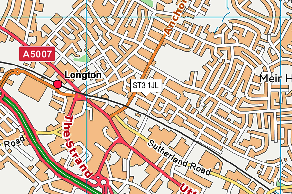 ST3 1JL map - OS VectorMap District (Ordnance Survey) ST3 1JL map - OS VectorMap District (Ordnance Survey)