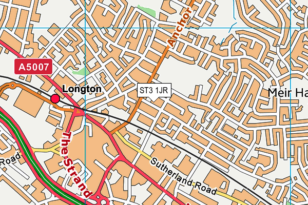 ST3 1JR map - OS VectorMap District (Ordnance Survey)