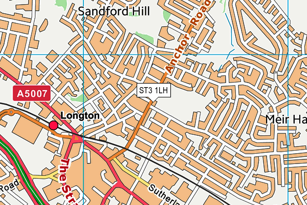 ST3 1LH map - OS VectorMap District (Ordnance Survey) ST3 1LH map - OS VectorMap District (Ordnance Survey)