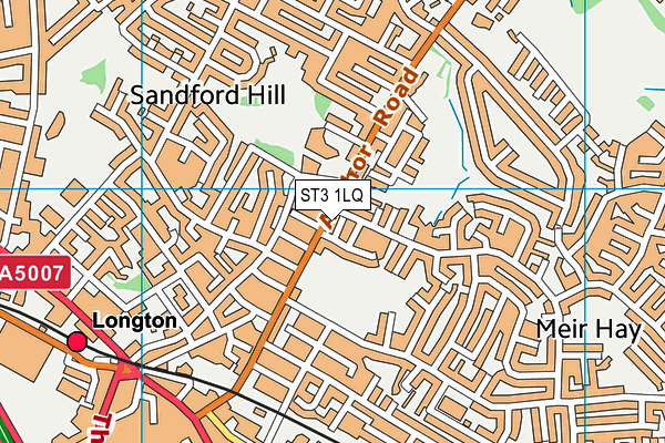 ST3 1LQ map - OS VectorMap District (Ordnance Survey) ST3 1LQ map - OS VectorMap District (Ordnance Survey)