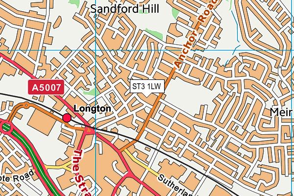 ST3 1LW map - OS VectorMap District (Ordnance Survey) ST3 1LW map - OS VectorMap District (Ordnance Survey)