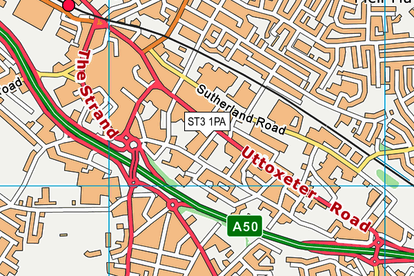 ST3 1PA map - OS VectorMap District (Ordnance Survey) ST3 1PA map - OS VectorMap District (Ordnance Survey)