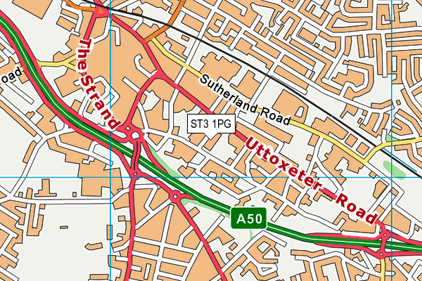 ST3 1PG map - OS VectorMap District (Ordnance Survey) ST3 1PG map - OS VectorMap District (Ordnance Survey)