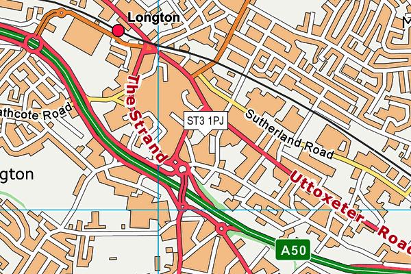 ST3 1PJ map - OS VectorMap District (Ordnance Survey) ST3 1PJ map - OS VectorMap District (Ordnance Survey)