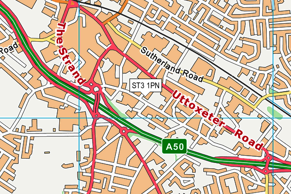 ST3 1PN map - OS VectorMap District (Ordnance Survey) ST3 1PN map - OS VectorMap District (Ordnance Survey)