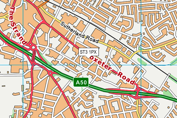 ST3 1PX map - OS VectorMap District (Ordnance Survey) ST3 1PX map - OS VectorMap District (Ordnance Survey)