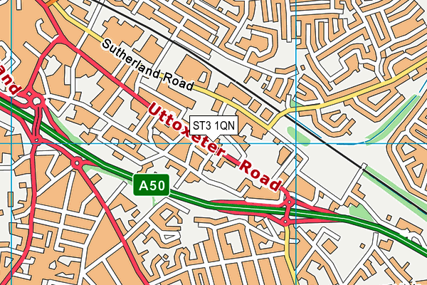ST3 1QN map - OS VectorMap District (Ordnance Survey) ST3 1QN map - OS VectorMap District (Ordnance Survey)