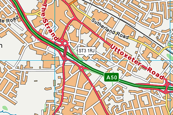 ST3 1RJ map - OS VectorMap District (Ordnance Survey) ST3 1RJ map - OS VectorMap District (Ordnance Survey)