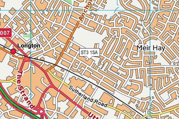 ST3 1SA map - OS VectorMap District (Ordnance Survey) ST3 1SA map - OS VectorMap District (Ordnance Survey)