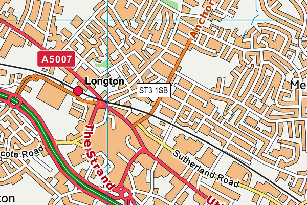 ST3 1SB map - OS VectorMap District (Ordnance Survey) ST3 1SB map - OS VectorMap District (Ordnance Survey)