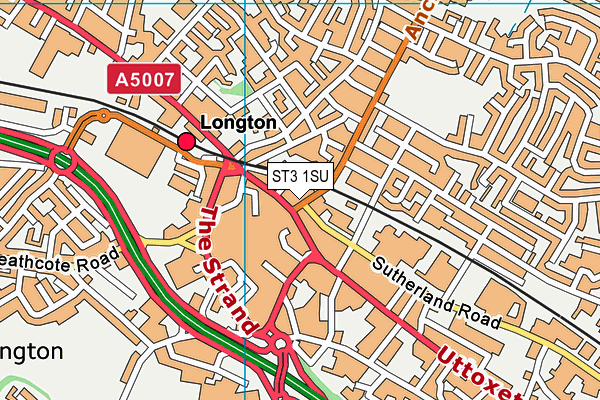 ST3 1SU map - OS VectorMap District (Ordnance Survey) ST3 1SU map - OS VectorMap District (Ordnance Survey)
