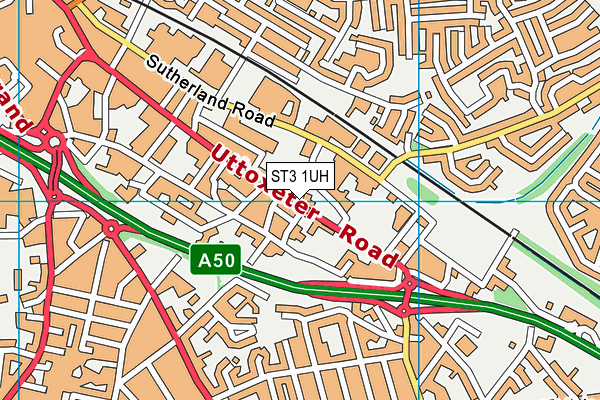 ST3 1UH map - OS VectorMap District (Ordnance Survey) ST3 1UH map - OS VectorMap District (Ordnance Survey)
