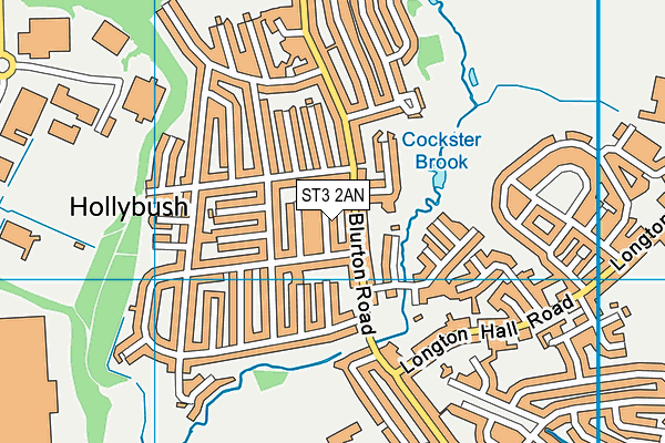 ST3 2AN map - OS VectorMap District (Ordnance Survey) ST3 2AN map - OS VectorMap District (Ordnance Survey)