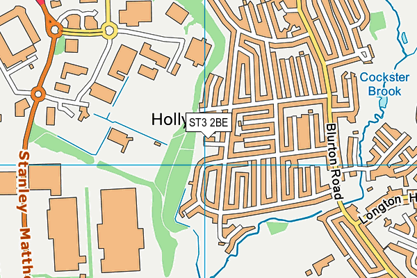 ST3 2BE map - OS VectorMap District (Ordnance Survey) ST3 2BE map - OS VectorMap District (Ordnance Survey)