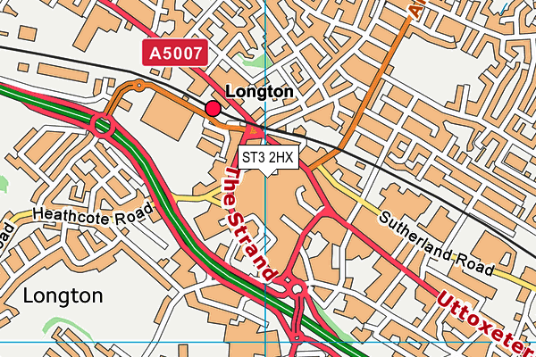 ST3 2HX map - OS VectorMap District (Ordnance Survey) ST3 2HX map - OS VectorMap District (Ordnance Survey)