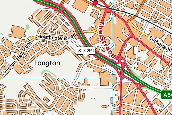 ST3 2PJ map - OS VectorMap District (Ordnance Survey) ST3 2PJ map - OS VectorMap District (Ordnance Survey)