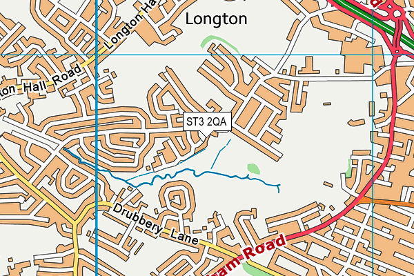 ST3 2QA map - OS VectorMap District (Ordnance Survey) ST3 2QA map - OS VectorMap District (Ordnance Survey)