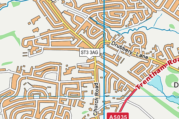 ST3 3AG map - OS VectorMap District (Ordnance Survey) ST3 3AG map - OS VectorMap District (Ordnance Survey)
