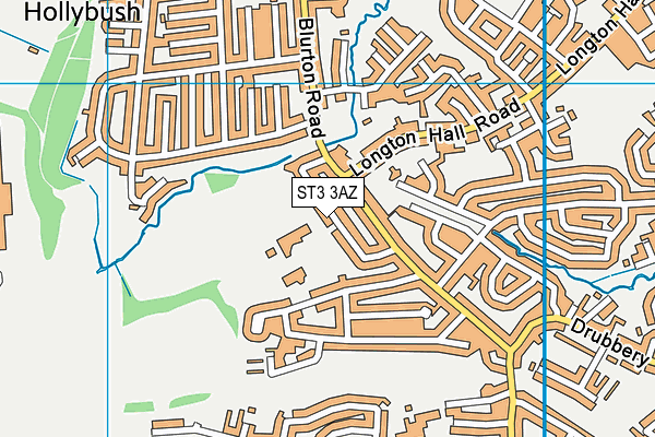 ST3 3AZ map - OS VectorMap District (Ordnance Survey) ST3 3AZ map - OS VectorMap District (Ordnance Survey)