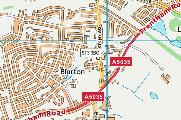ST3 3BG map - OS VectorMap District (Ordnance Survey) ST3 3BG map - OS VectorMap District (Ordnance Survey)