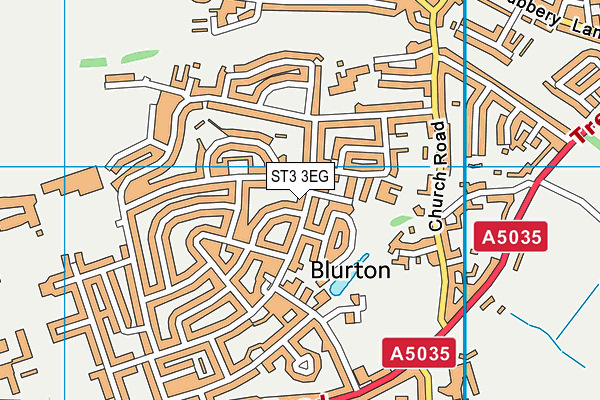ST3 3EG map - OS VectorMap District (Ordnance Survey) ST3 3EG map - OS VectorMap District (Ordnance Survey)