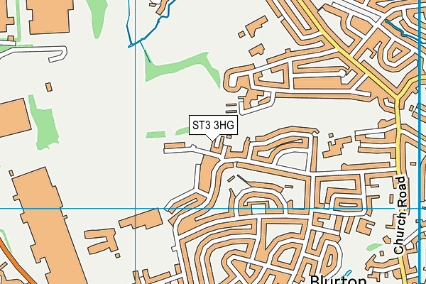ST3 3HG map - OS VectorMap District (Ordnance Survey) ST3 3HG map - OS VectorMap District (Ordnance Survey)