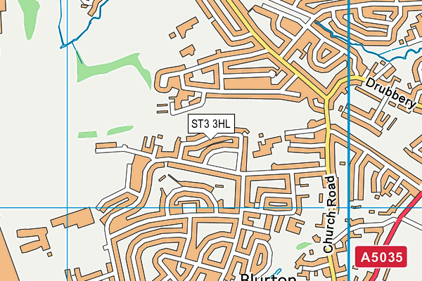 ST3 3HL map - OS VectorMap District (Ordnance Survey) ST3 3HL map - OS VectorMap District (Ordnance Survey)