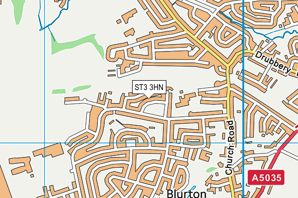 ST3 3HN map - OS VectorMap District (Ordnance Survey) ST3 3HN map - OS VectorMap District (Ordnance Survey)