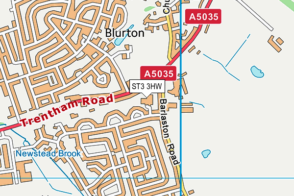 ST3 3HW map - OS VectorMap District (Ordnance Survey) ST3 3HW map - OS VectorMap District (Ordnance Survey)