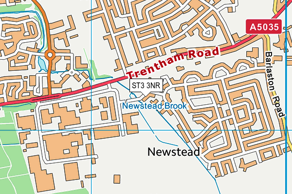 ST3 3NR map - OS VectorMap District (Ordnance Survey) ST3 3NR map - OS VectorMap District (Ordnance Survey)