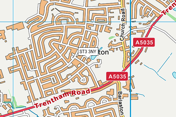 ST3 3NY map - OS VectorMap District (Ordnance Survey) ST3 3NY map - OS VectorMap District (Ordnance Survey)