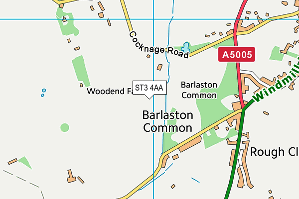 ST3 4AA map - OS VectorMap District (Ordnance Survey) ST3 4AA map - OS VectorMap District (Ordnance Survey)