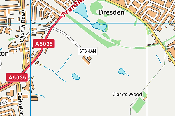 ST3 4AN map - OS VectorMap District (Ordnance Survey) ST3 4AN map - OS VectorMap District (Ordnance Survey)