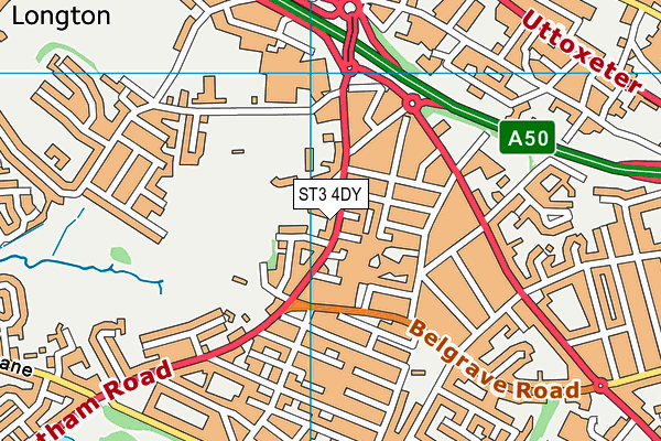 ST3 4DY map - OS VectorMap District (Ordnance Survey) ST3 4DY map - OS VectorMap District (Ordnance Survey)