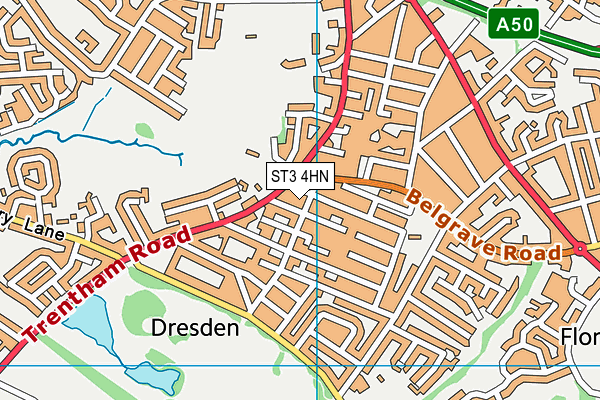 ST3 4HN map - OS VectorMap District (Ordnance Survey) ST3 4HN map - OS VectorMap District (Ordnance Survey)